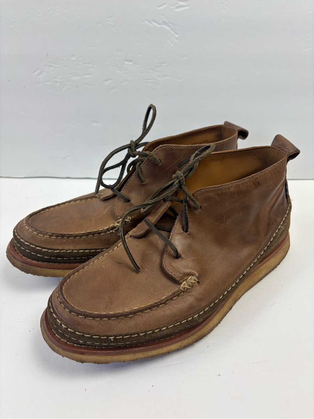 Cole Haan X Todd Snyder Olmstead Brown Suede/Leather Mens Moc Chukka Boot  10.5M
